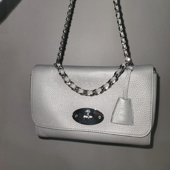 Mulberry Handbags - Medium redesign lily in their new heavy grain leather charcoal grey SHW